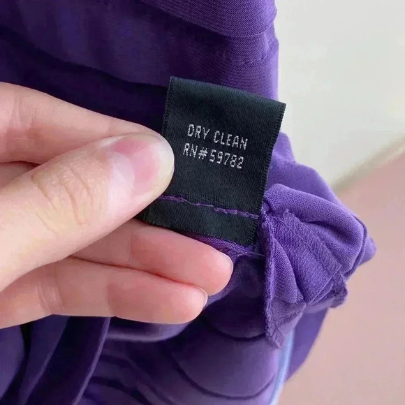 Adrianna Papell Purple Sheath Dress with Flutter Sleeves & Shutter Pleats - Picture 10 of 16